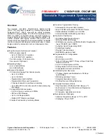 Cypress Semiconductor CY8CNP102B Specification Sheet preview