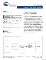 Cypress Semiconductor CYV15G0100EQ Specification Sheet preview