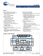 Cypress Semiconductor enCoRe CY7C604XX Specification Sheet предпросмотр