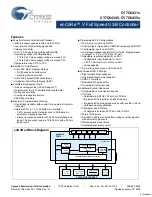 Предварительный просмотр 1 страницы Cypress Semiconductor enCoRe V CY7C6431x Specification Sheet