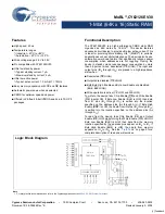 Cypress Semiconductor MoBL CY62126EV30 Specification Sheet preview