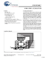 Preview for 1 page of Cypress Semiconductor MoBL CY62138F Specification Sheet