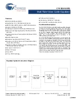 Cypress Semiconductor Multi Rate Video Cable Equalizer CYV15G0101EQ Specification Sheet preview