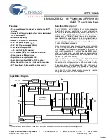 Preview for 1 page of Cypress Semiconductor NoBL CY7C1352G Specification Sheet