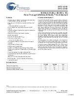 Cypress Semiconductor NoBL CY7C1371D Specification Sheet preview