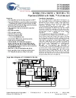 Preview for 1 page of Cypress Semiconductor NoBL CY7C1460AV25 Manual