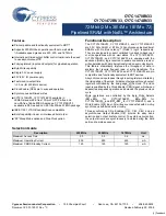 Preview for 1 page of Cypress Semiconductor NoBL CY7C1470BV33 Specification Sheet