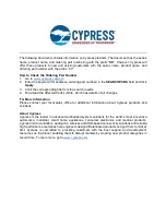 Предварительный просмотр 1 страницы Cypress AN204772 Manual