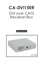 Cypress CA-DVI100R Operation Manual preview