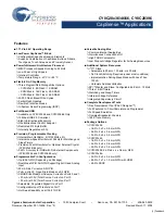 Preview for 1 page of Cypress CapSense CY8C20396 Specification Sheet