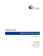 Cypress CapSense CY8C21x34/B Design Manual предпросмотр