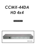 Cypress CCMX-44DA Operation Manual preview