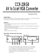 Cypress CCR-2SRGB Operation Manual preview