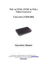 Предварительный просмотр 1 страницы Cypress CDM-600 Operation Manual