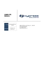 Cypress Chameleon CTM-15X Complete Manual preview