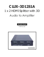 Preview for 1 page of Cypress CLUX-3D12S1A Operation Manual