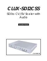 Cypress CLUX-SDI2CSS Operation Manual preview