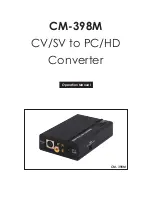 Preview for 1 page of Cypress CM-398M Operation Manual