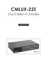 Предварительный просмотр 1 страницы Cypress CMLUX-22S Operation Manual