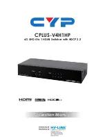 Cypress CPLUS-V4H1HP Operation Manual предпросмотр