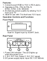 Preview for 2 page of Cypress CSY-2100 Operation Manual