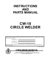 Preview for 1 page of Cypress CW-18 Instructions And Parts Manual