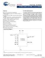 Предварительный просмотр 1 страницы Cypress CY14E102L Specification Sheet