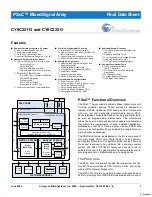 Предварительный просмотр 1 страницы Cypress CY8C22113 Datasheet