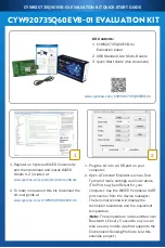 Preview for 1 page of Cypress CYW920735Q60EVB-01 Quick Start Manual