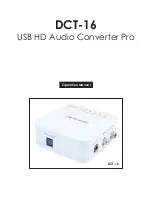 Preview for 1 page of Cypress DCT-16 USB HD Audio Converter Pro Operation Manual