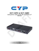 Cypress DCT-32RX Operation Manual preview