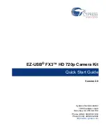 Preview for 1 page of Cypress EZ-USB FX3 HD 720p Camera Kit Quick Start Manual