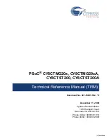 Cypress PSoC CY8CTMG20 Series Technical Reference Manual preview