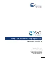 Cypress PSoC DESIGNER ImageCraft M8C Manual preview