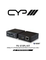 Cypress PU-515PL-KIT HDBaseT Operation Manual предпросмотр