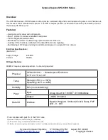 Preview for 2 page of Cypress SPX-5500 Series Operation Manual