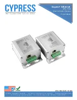 Cypress Suprex Ethernet SPX-7200C Product Manual предпросмотр