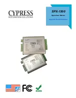 Предварительный просмотр 1 страницы Cypress Suprex SPX-1300 Operation Manual