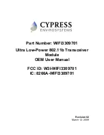 Cypress WiFi3309701 User Manual preview