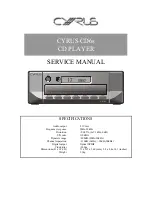 Cyrus CD6s Service Manual preview