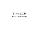 Cyrus CDXt User Instructions preview