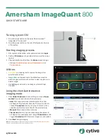 Preview for 1 page of cytiva Amersham ImageQuant 800 Quick Start Manual