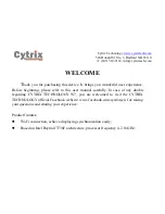 Preview for 2 page of Cytrix PCCast W7 User Manual