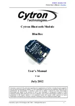 Cytron Technologies BlueBee User Manual предпросмотр