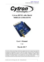 Cytron Technologies RFM LoRa Shield User Manual preview