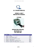 D-2 Incorporated JF-WA1 Operation Manual предпросмотр