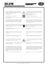 Preview for 4 page of D.A.S. SX-218 User Manual