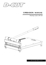 D-CUT DP-340 Operation Manual предпросмотр