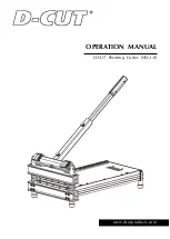 Предварительный просмотр 1 страницы D-CUT MD-230 Operation Manual