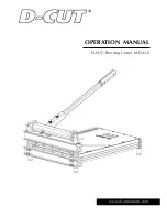 D-CUT MD-330 Operation Manual preview